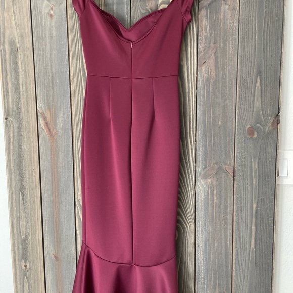 Burgundy Mermaid Dress - Picture 6 of 8